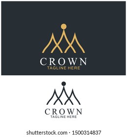 Modern Crown Logo Template. Crown icon Luxury Design Vector