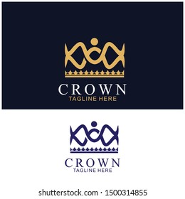 Modern Crown Logo Template. Crown icon Luxury Design Vector