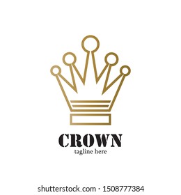 Modern Crown Logo Template. Crown icon Luxury Design Vector
