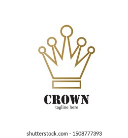 Modern Crown Logo Template. Crown icon Luxury Design Vector
