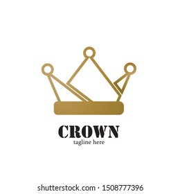 Modern Crown Logo Template. Crown icon Luxury Design Vector
