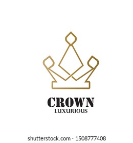 Modern Crown Logo Template. Crown icon Luxury Design Vector
