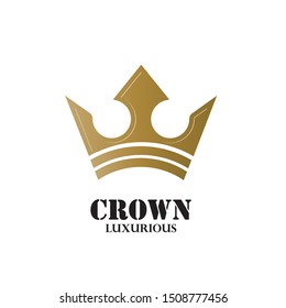 Modern Crown Logo Template. Crown icon Luxury Design Vector
