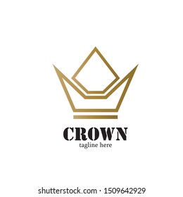 Modern Crown Logo Template. Crown icon Luxury Design Vector
