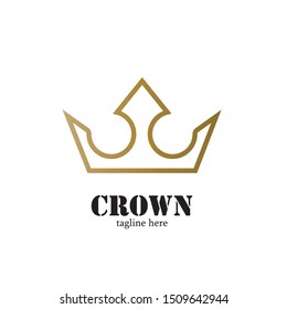 Modern Crown Logo Template. Crown icon Luxury Design Vector

