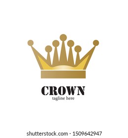 Modern Crown Logo Template. Crown icon Luxury Design Vector
