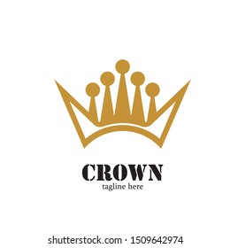 Modern Crown Logo Template. Crown icon Luxury Design Vector

