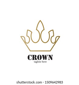 Modern Crown Logo Template. Crown icon Luxury Design Vector
