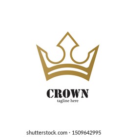 Modern Crown Logo Template. Crown icon Luxury Design Vector
