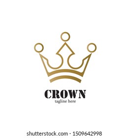 Modern Crown Logo Template. Crown icon Luxury Design Vector

