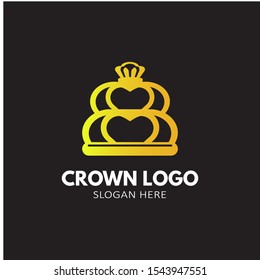 Modern Crown Logo Template. Crown icon Luxury Design Vector