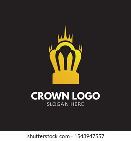 Modern Crown Logo Template. Crown icon Luxury Design Vector