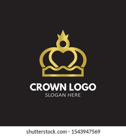 Modern Crown Logo Template. Crown icon Luxury Design Vector