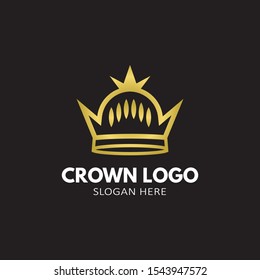 Modern Crown Logo Template. Crown icon Luxury Design Vector