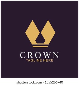 Modern Crown Logo Template. Crown icon Luxury Design Vector