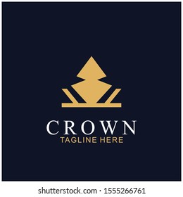 Modern Crown Logo Template. Crown icon Luxury Design Vector