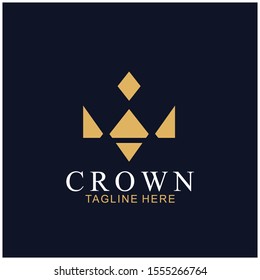 Modern Crown Logo Template. Crown icon Luxury Design Vector
