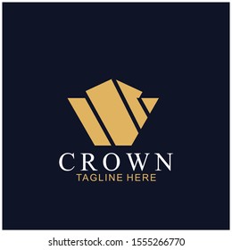 Modern Crown Logo Template. Crown icon Luxury Design Vector