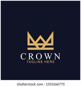 Modern Crown Logo Template. Crown icon Luxury Design Vector