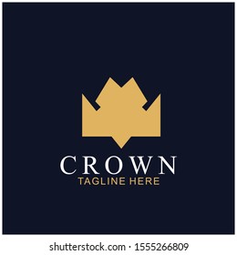 Modern Crown Logo Template. Crown icon Luxury Design Vector