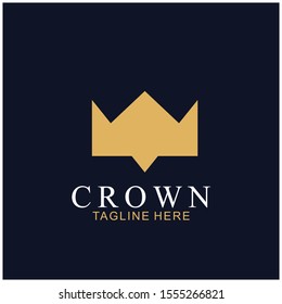 Modern Crown Logo Template. Crown icon Luxury Design Vector