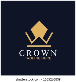 Modern Crown Logo Template. Crown icon Luxury Design Vector