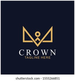 Modern Crown Logo Template. Crown icon Luxury Design Vector