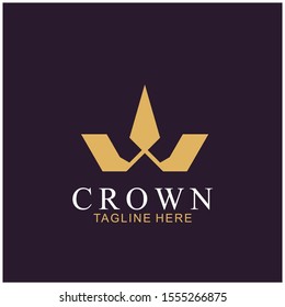 Modern Crown Logo Template. Crown icon Luxury Design Vector