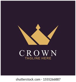 Modern Crown Logo Template. Crown icon Luxury Design Vector