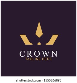 Modern Crown Logo Template. Crown icon Luxury Design Vector