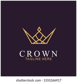 Modern Crown Logo Template. Crown icon Luxury Design Vector