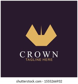 Modern Crown Logo Template. Crown icon Luxury Design Vector