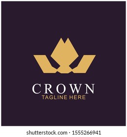 Modern Crown Logo Template. Crown icon Luxury Design Vector