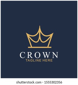 Modern Crown Logo Template. Crown icon Luxury Design Vector