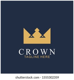 Modern Crown Logo Template. Crown icon Luxury Design Vector