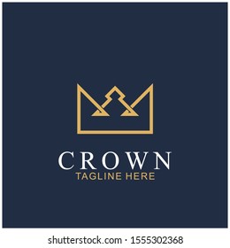 Modern Crown Logo Template. Crown icon Luxury Design Vector