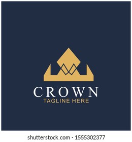 Modern Crown Logo Template. Crown icon Luxury Design Vector