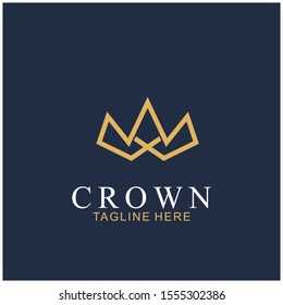 Modern Crown Logo Template. Crown icon Luxury Design Vector