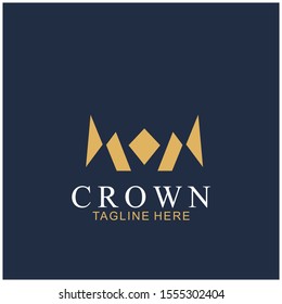 Modern Crown Logo Template. Crown icon Luxury Design Vector