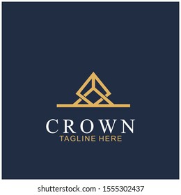 Modern Crown Logo Template. Crown icon Luxury Design Vector