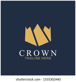 Modern Crown Logo Template. Crown icon Luxury Design Vector