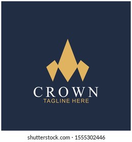Modern Crown Logo Template. Crown icon Luxury Design Vector