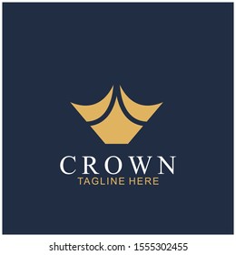 Modern Crown Logo Template. Crown icon Luxury Design Vector