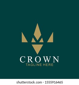 Modern Crown Logo Template. Crown icon Luxury Design Vector