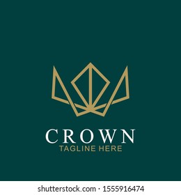 Modern Crown Logo Template. Crown icon Luxury Design Vector