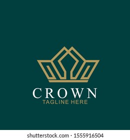 Modern Crown Logo Template. Crown icon Luxury Design Vector