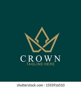 Modern Crown Logo Template. Crown icon Luxury Design Vector