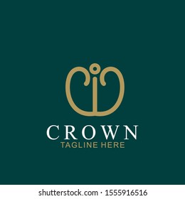Modern Crown Logo Template. Crown icon Luxury Design Vector