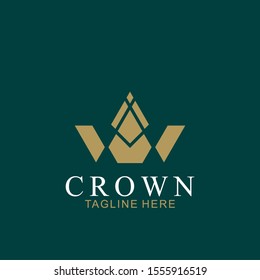Modern Crown Logo Template. Crown icon Luxury Design Vector