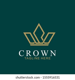 Modern Crown Logo Template. Crown icon Luxury Design Vector